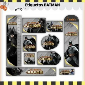 Kit Digital Etiquetas Escolares Batman V2 13 Kit Digital Etiquetas Escolares Batman V2