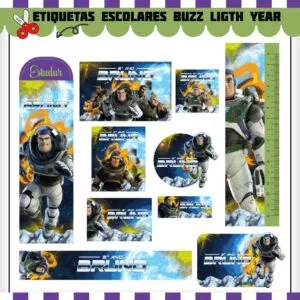 Kit Digital Etiquetas Escolares Buzz Light Year