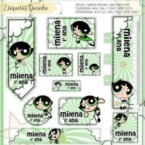 Kit Digital Etiquetas Escolares Docinho 23 Kit Digital Etiquetas Escolares Docinho