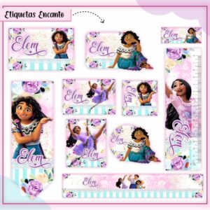 Kit Digital Etiquetas Escolares Encanto