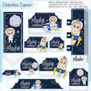 Kit Digital Etiquetas Escolares Espaço