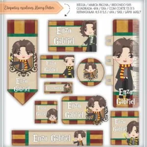 Kit Digital Etiquetas Escolares Harry Potter 35 Kit Digital Etiquetas Escolares Harry Potter
