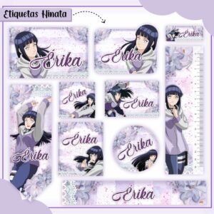 Kit Digital Etiquetas Escolares Hinata