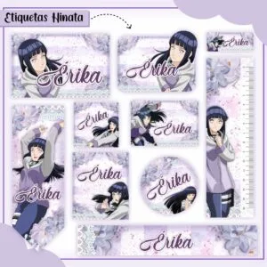 Kit Digital Etiquetas Escolares Hinata 12 Kit Digital Etiquetas Escolares Hinata