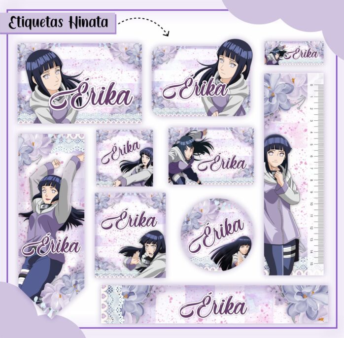 Kit Digital Etiquetas Escolares Hinata