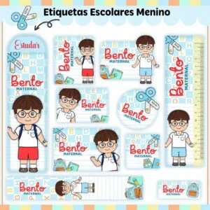 Kit Digital Etiquetas Escolares Kit Aluninhos