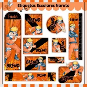 Kit Digital Etiquetas Escolares Naruto V2 9 Kit Digital Etiquetas Escolares Naruto V2