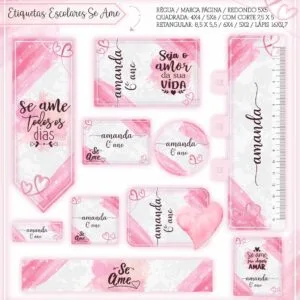 Kit Digital Etiquetas Escolares Se Ame