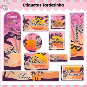 Kit Digital Etiquetas Escolares Tardezinha