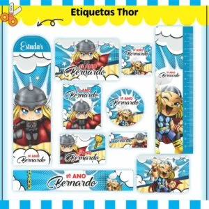 Kit Digital Etiquetas Escolares Thor