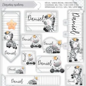 Kit Digital Etiquetas Escolares Zebra 19 Kit Digital Etiquetas Escolares Zebra