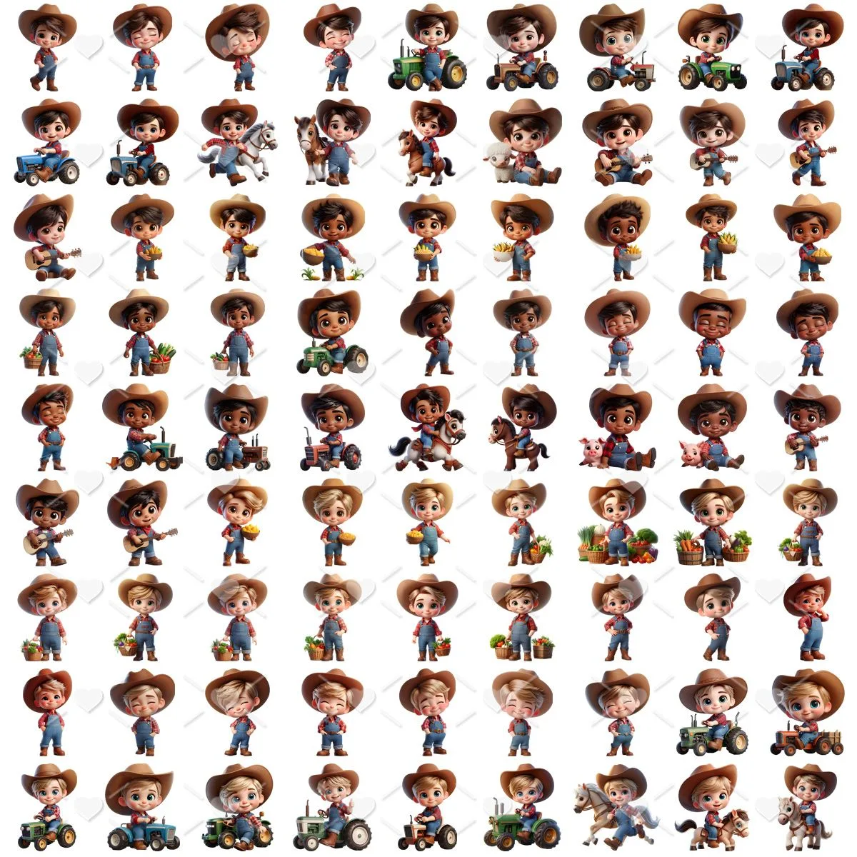 Kit Digital Fazendinha Menino Baby Png Ilustrações 3D Fofo 3 Kit Digital Fazendinha Menino Baby Png Ilustrações 3D Fofo