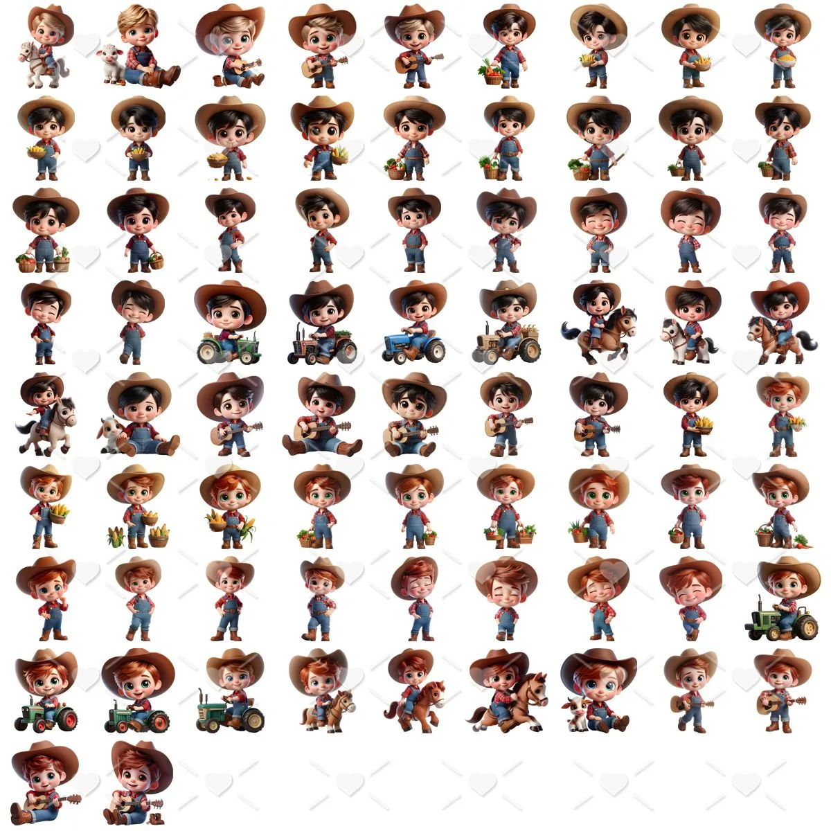 Kit Digital Fazendinha Menino Baby Png Ilustrações 3D Fofo 4 Kit Digital Fazendinha Menino Baby Png Ilustrações 3D Fofo