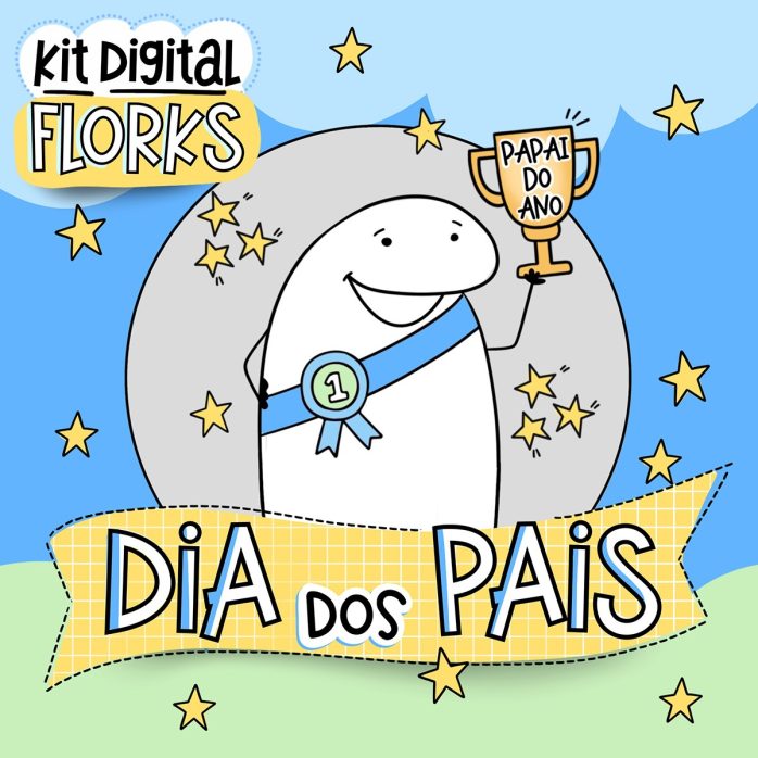 Kit Digital Flork Dia Dos Pais Pacote Completo Arquivos Png