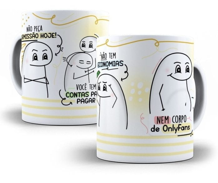 Kit Digital Flork Humor P Caneca Frases Engraçada Bento Cake