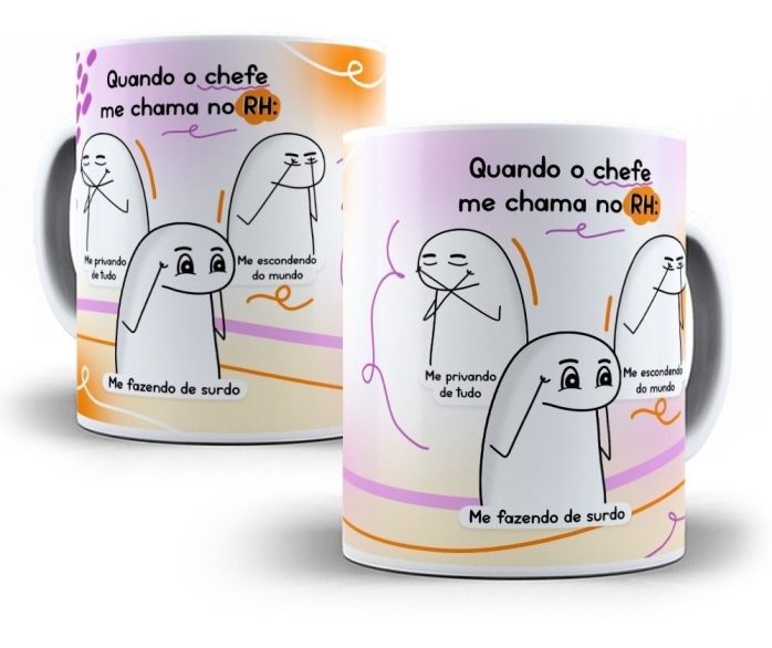 Kit Digital Flork Humor P Caneca Frases Engraçada Bento Cake