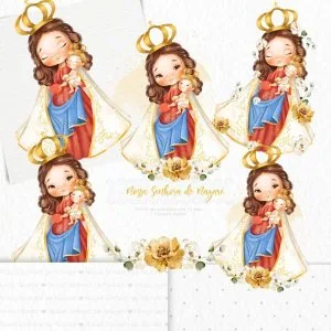 Kit Digital Igreja Católica Nossa Senhora De Nazaré Santinho