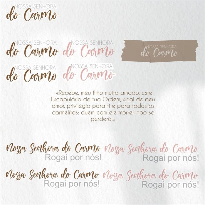 Kit Digital Ilustrações Católicas Nossa Senhora do Carmo