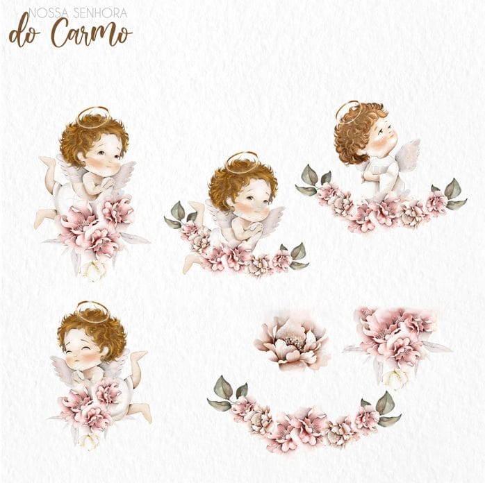 Kit Digital Ilustrações Católicas Nossa Senhora do Carmo