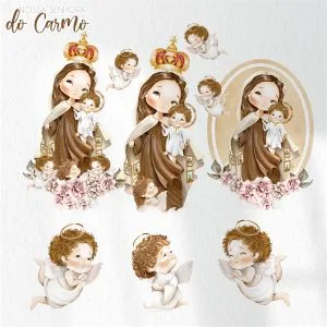 Kit Digital Ilustrações Católicas Nossa Senhora do Carmo