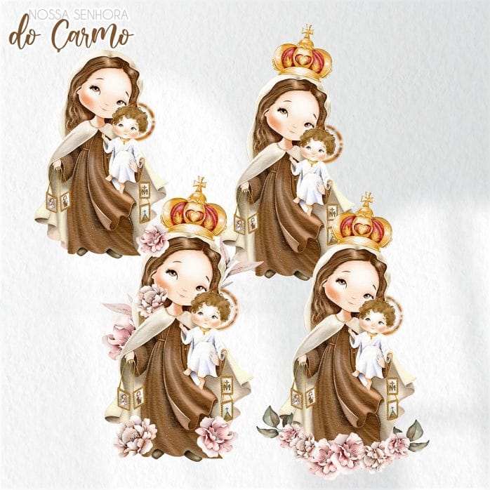 Kit Digital Ilustrações Católicas Nossa Senhora do Carmo
