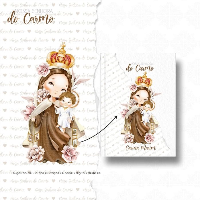 Kit Digital Ilustrações Católicas Nossa Senhora do Carmo