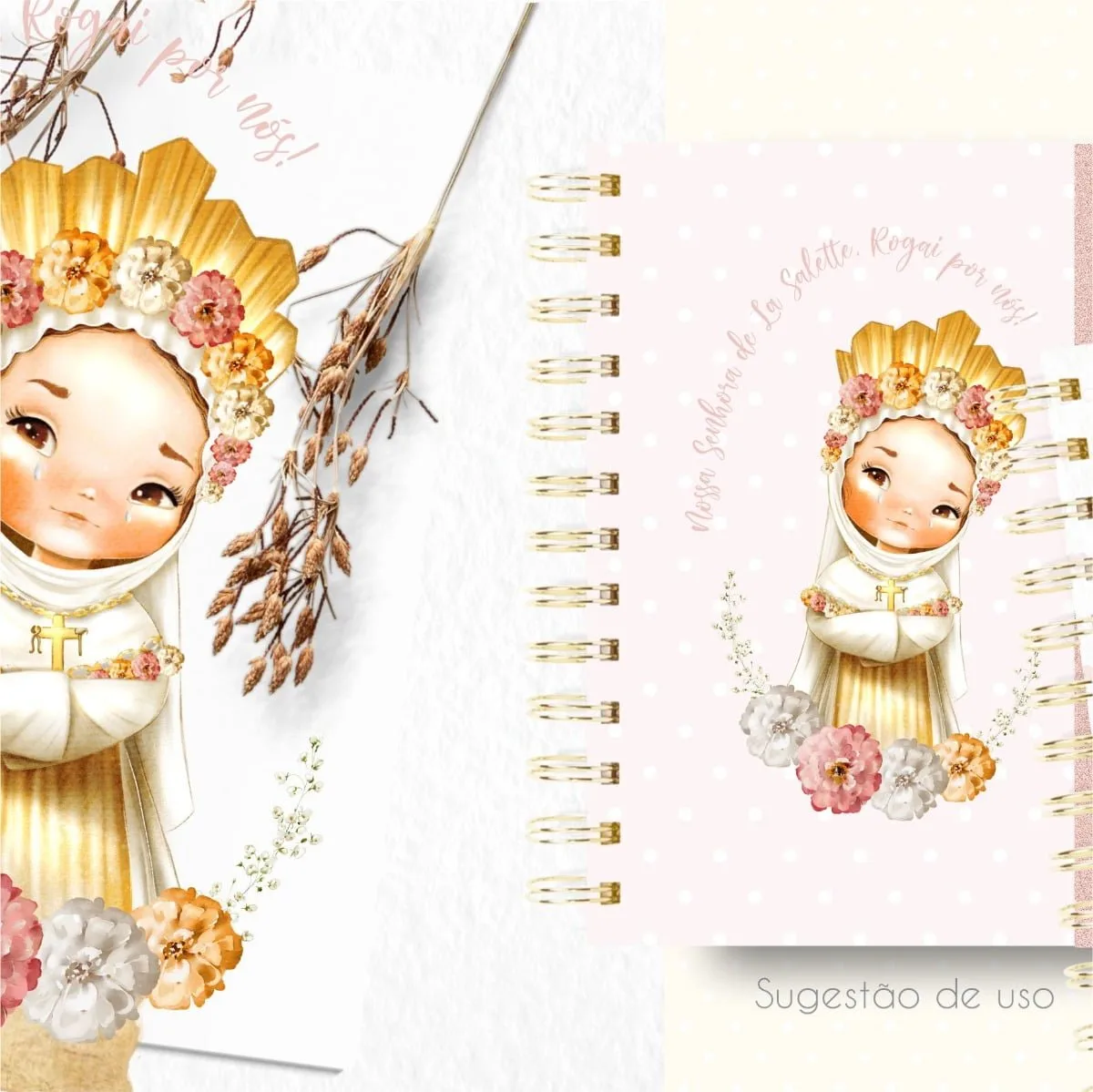 Kit Digital Ilustrações Católicas Nossa Senhora La Salette 9 Kit Digital Ilustrações Católicas Nossa Senhora La Salette