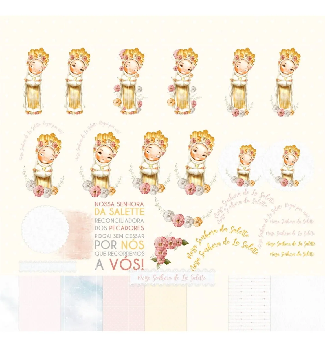 Kit Digital Ilustrações Católicas Nossa Senhora La Salette 5 Kit Digital Ilustrações Católicas Nossa Senhora La Salette