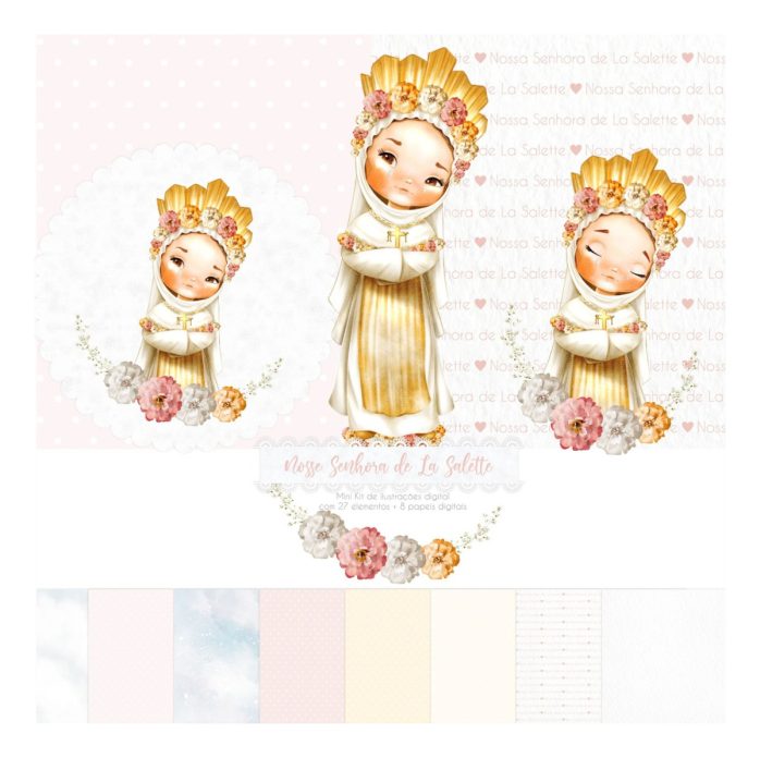 Kit Digital Ilustrações Católicas Nossa Senhora La Salette