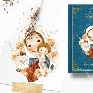 Kit Digital Ilustrações Mãe Rainha Santinhos Católicos Png