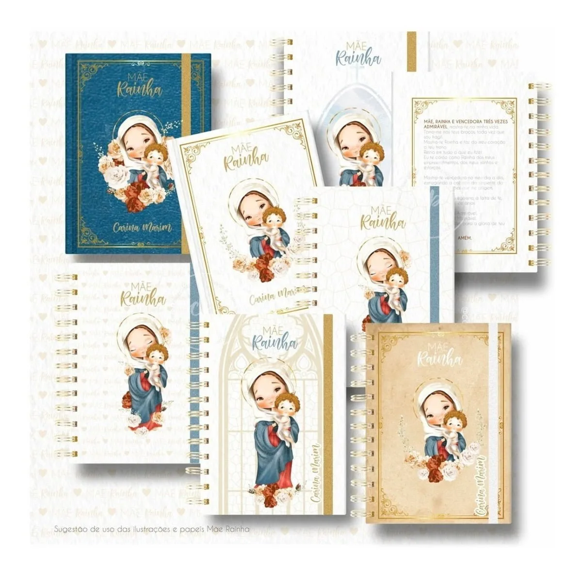 Kit Digital Ilustrações Mãe Rainha Santinhos Católicos Png 7 Kit Digital Ilustrações Mãe Rainha Santinhos Católicos Png