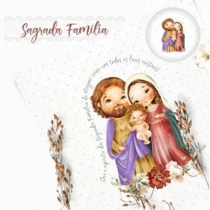 Kit Digital Ilustrações Sagrada Família Papelaria Imprimir