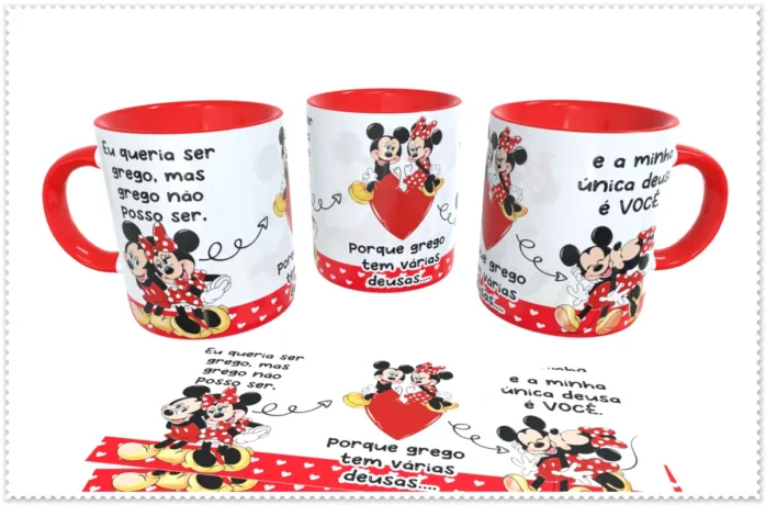 Kit Digital Mickey e Minnie Namorados para Sublimação