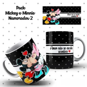 Kit Digital Mickey e Minnie p/ Canecas de Dia dos Namorados