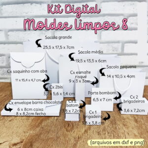 kit digital moldes limpos caixas arquivo digital