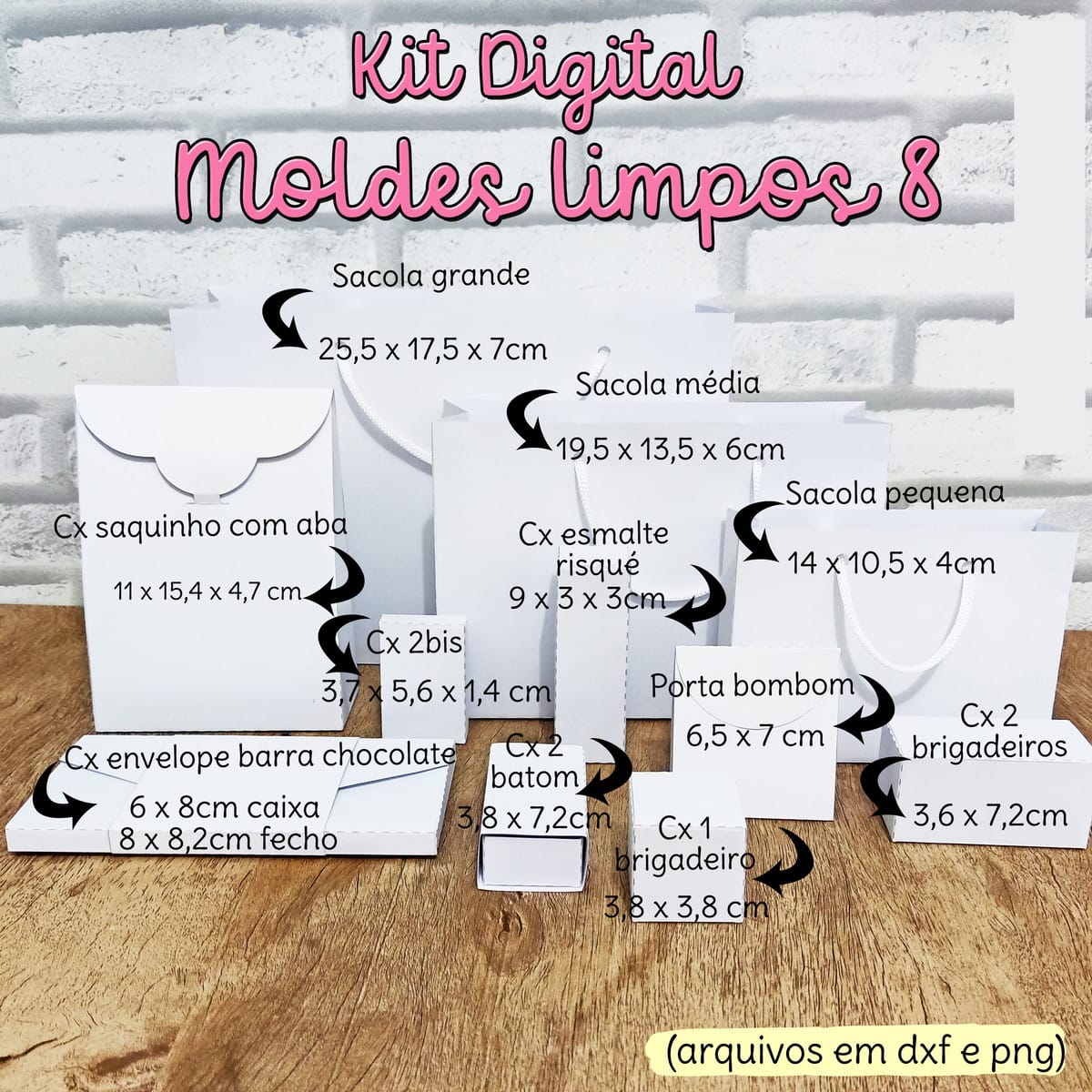 Moldes de Caixas Clean para Festas e Lembrancinhas 1 Moldes de Caixas Clean para Festas e Lembrancinhas