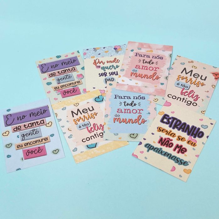 Kit Digital Namorados Cards Sacola Caixinha Mimos Fofos Cute