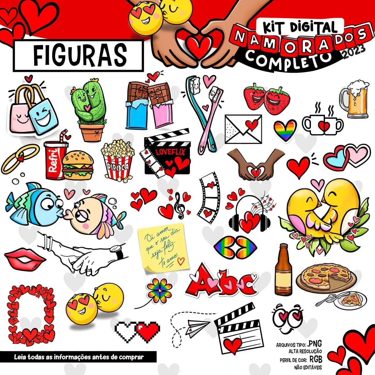 Kit Digital Namorados Mimos Personalizados Frases Figuras 3 Kit Digital Namorados Mimos Personalizados Frases Figuras