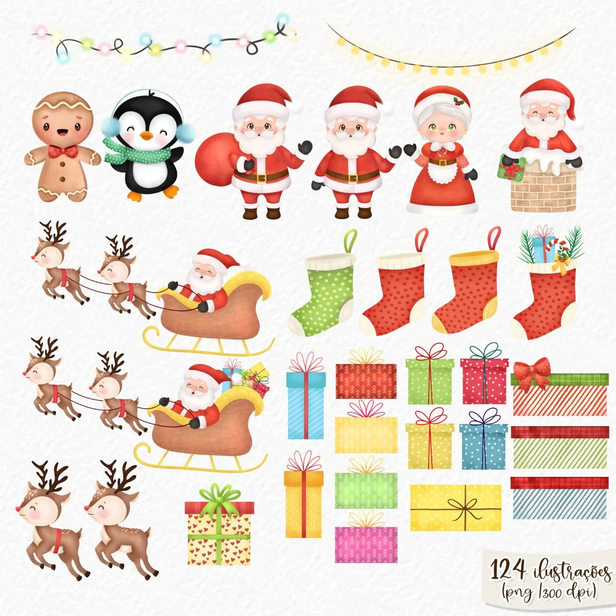 Kit Digital Natal Clássico +150 Frases e Figuras Fofas Png 2 Kit Digital Natal Clássico +150 Frases e Figuras Fofas Png