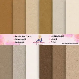 Kit Digital Papéis Natural Kraft