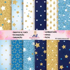 Kit Digital Papéis Navy And Gold 13 Kit Digital Papéis Navy And Gold