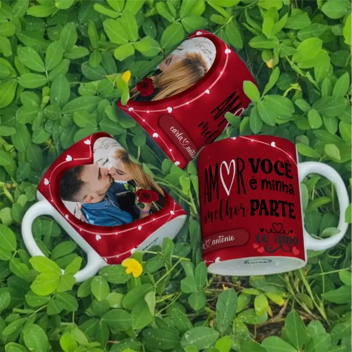 Kit Digital para Personalizar Canecas - Dia dos Namorados