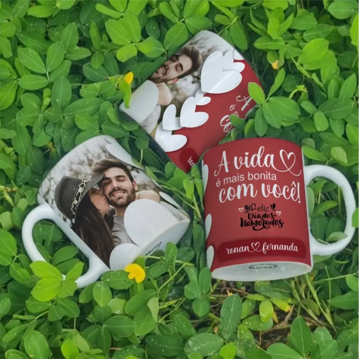 Kit Digital para Personalizar Canecas - Dia dos Namorados
