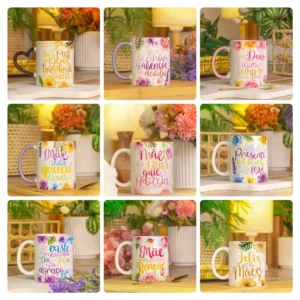 Kit Digital para Sublimação - Canecas Dia das Mães