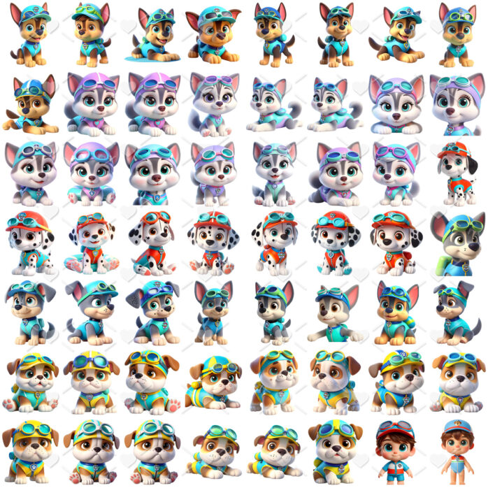 Kit Digital Patrulha Canina Pool Party Baby Cute Png Clipart