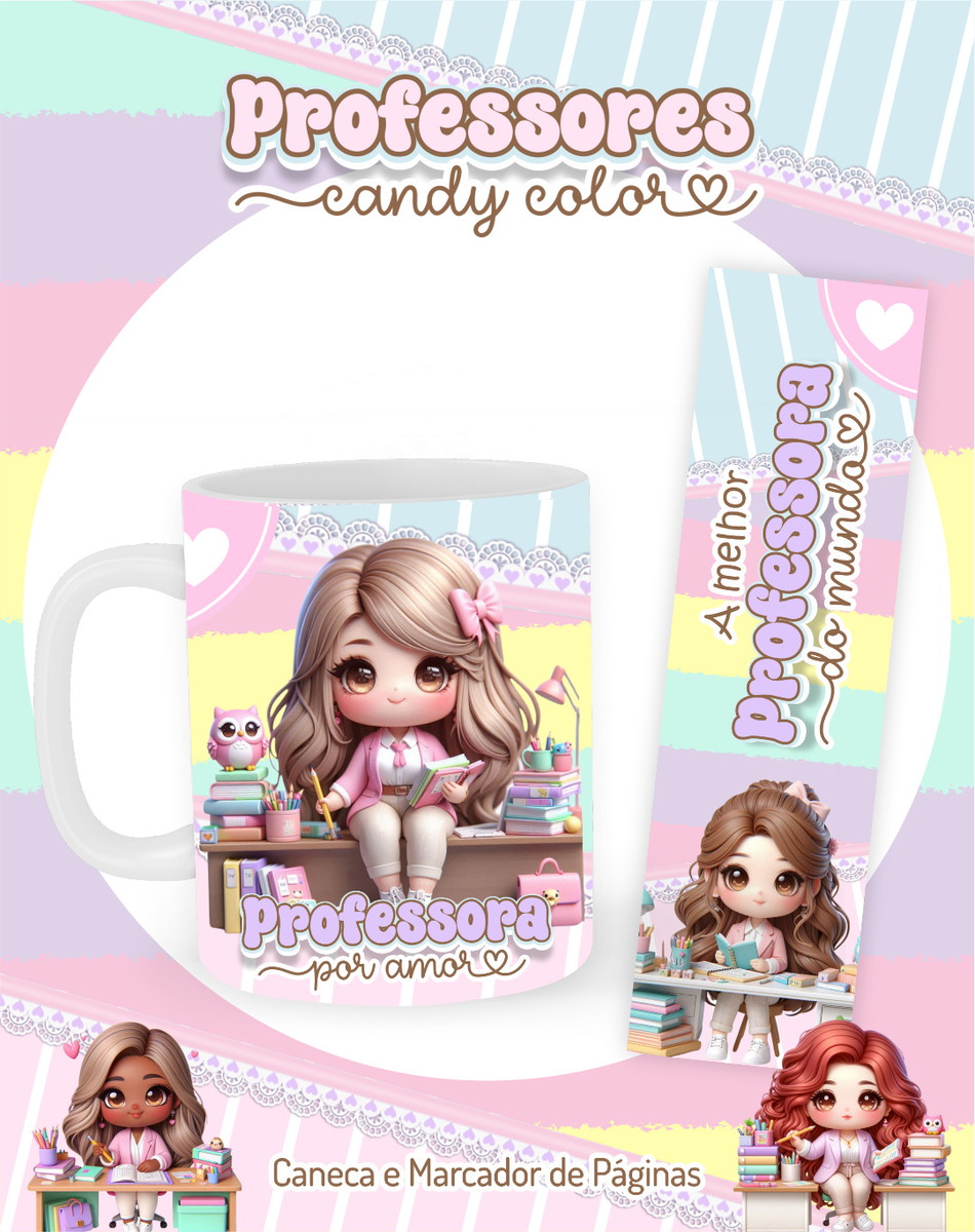 Kit Digital Professoras Candy 2025 Papelaria Personalizada 4 Kit Digital Professoras Candy 2025 Papelaria Personalizada - Imagem 4