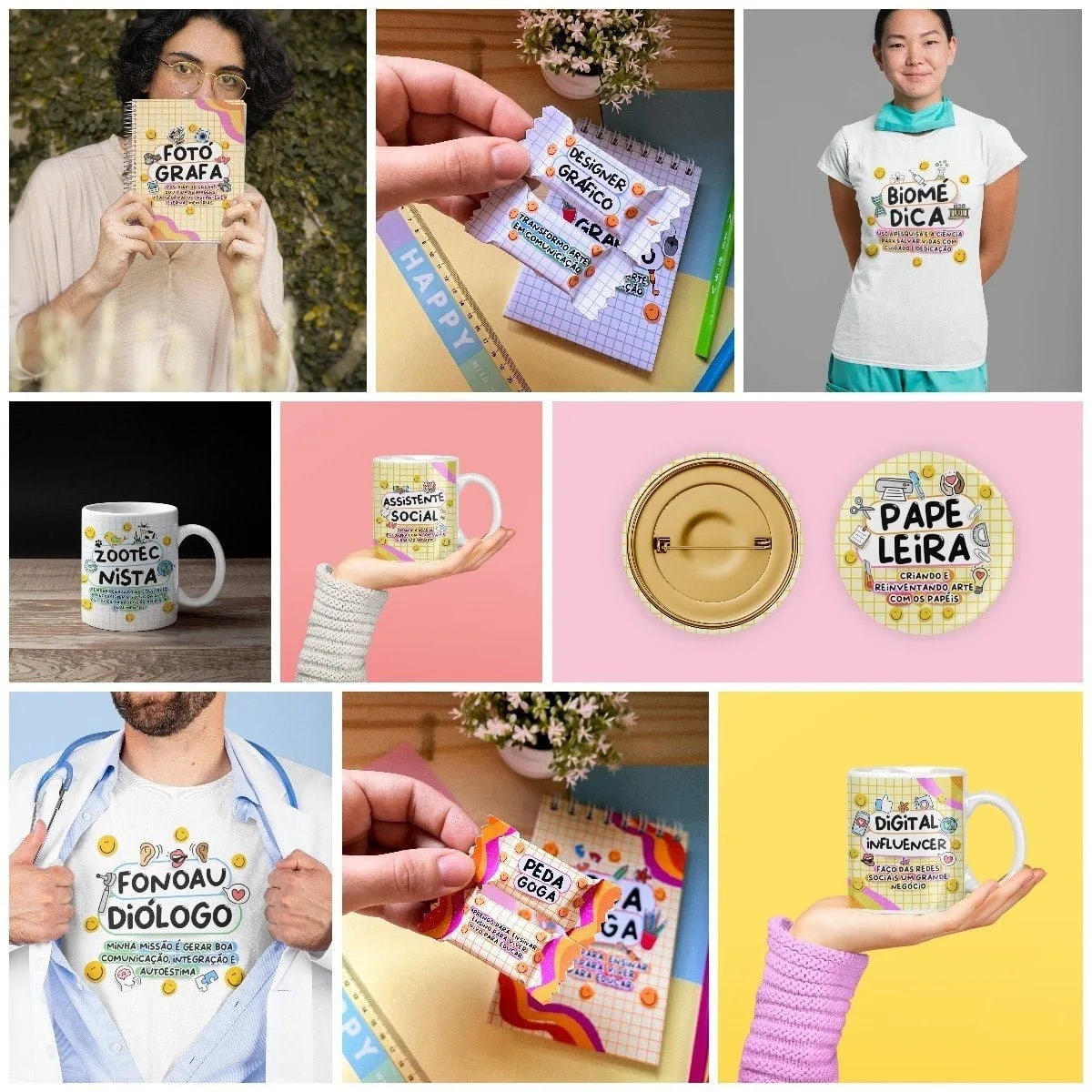 Kit Digital Profissões Artes Png Prontas P Criação Impressão