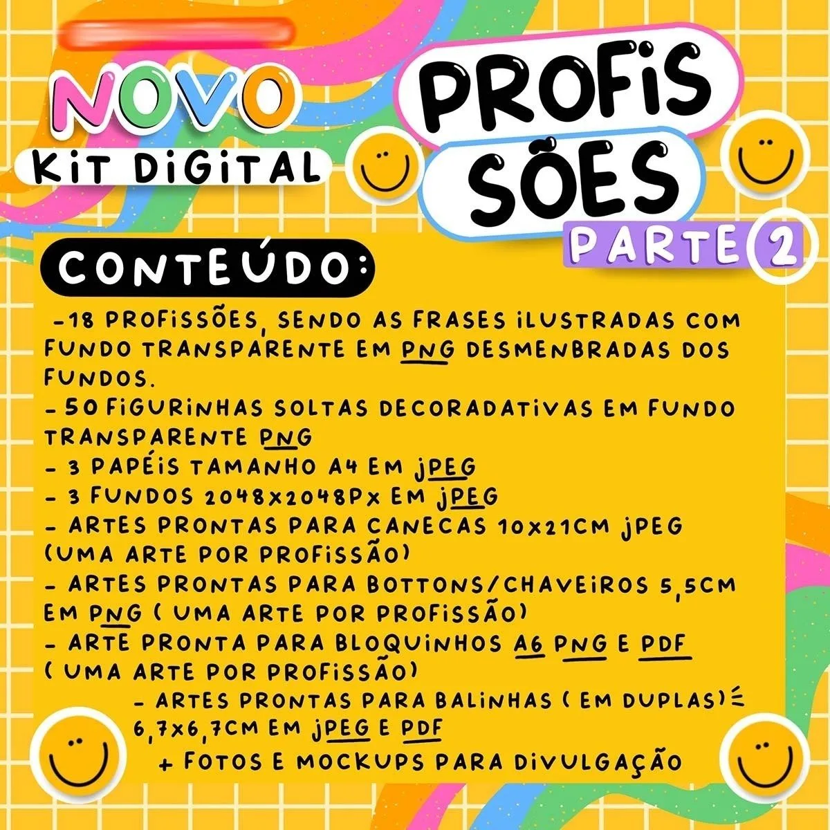 Kit Digital Profissões Artes Png Prontas P Criação Impressão