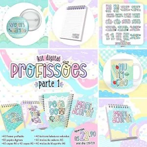 Kit Digital Profissões Farmácia Nutrição Nail Designer 6 Kit Digital Profissões Farmácia Nutrição Nail Designer