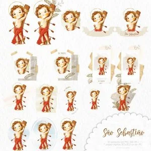 Kit Digital Santinhos Em Aquarela São Sebastião Imagens Png 6 Kit Digital Santinhos Em Aquarela São Sebastião Imagens Png